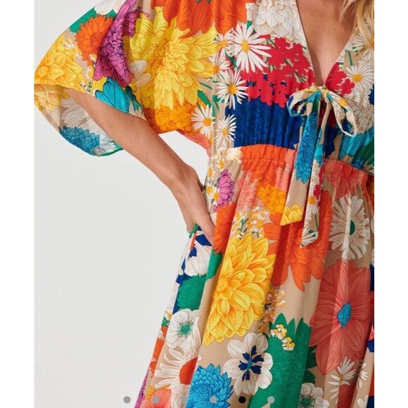 St. Frock Ava Dress Bright Floral XXL, Swim cover, Summer Dress - Picture 3 of 9